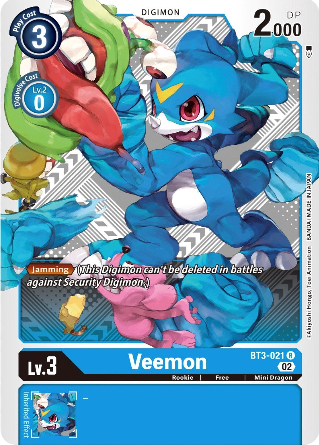 Image for Veemon - BT3-021 (Winner Pack Dimensional Phase) (BT01-03B) (BT3-021 R) - Digimon Card Game