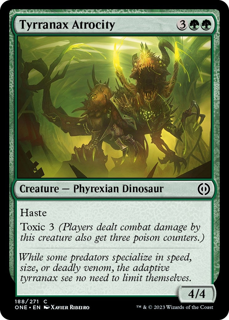 Image for Tyrranax Atrocity (Phyrexia: All Will Be One) (188) - Magic: The Gathering