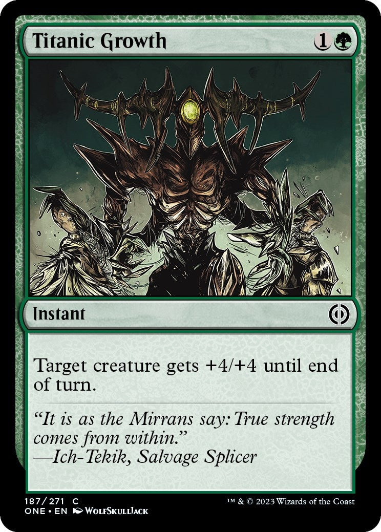Image for Titanic Growth (Phyrexia: All Will Be One) (187) - Magic: The Gathering