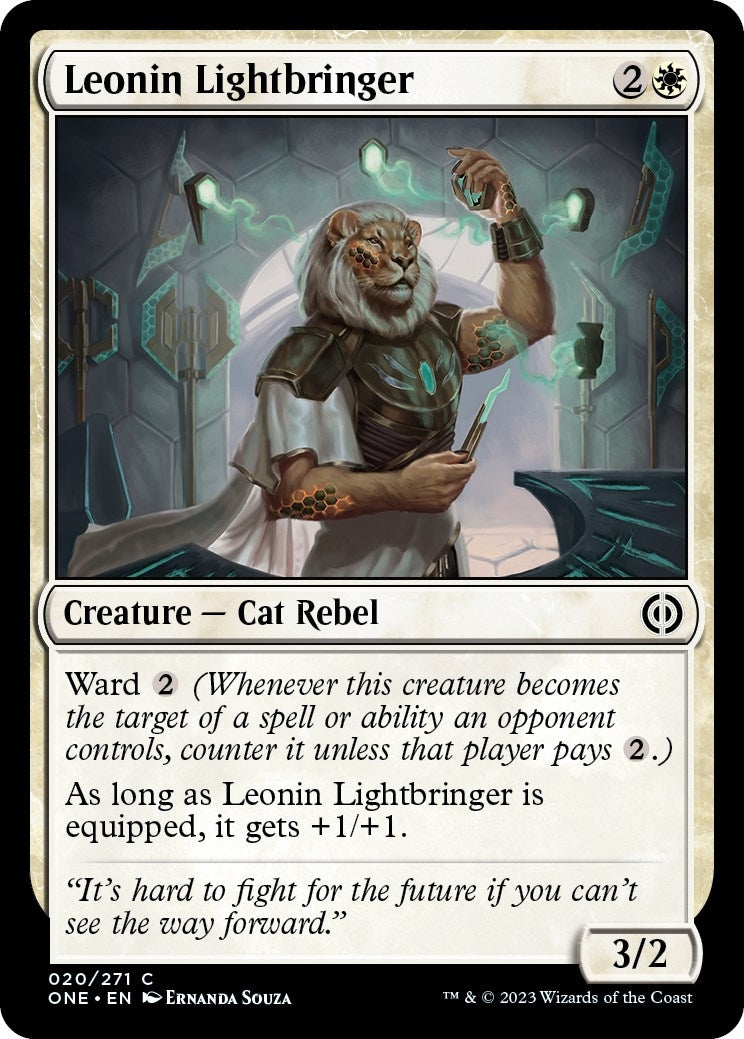 Image for Leonin Lightbringer (Phyrexia: All Will Be One) (20) - Magic: The Gathering