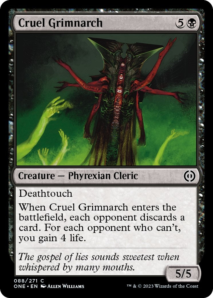 Image for Cruel Grimnarch (Phyrexia: All Will Be One) (88) - Magic: The Gathering