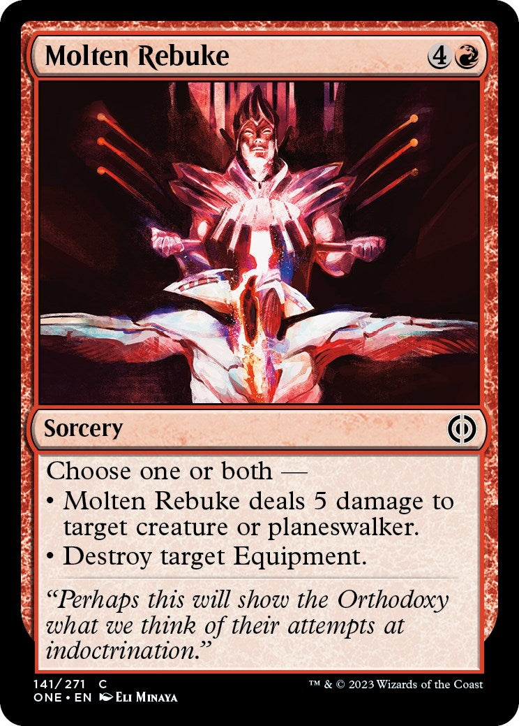 Image for Molten Rebuke (Phyrexia: All Will Be One) (141) - Magic: The Gathering