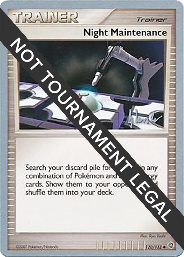 Image for Night Maintenance - 2008 (Dylan Lefavour) (World Championship Decks) (120/132) - Pokemon