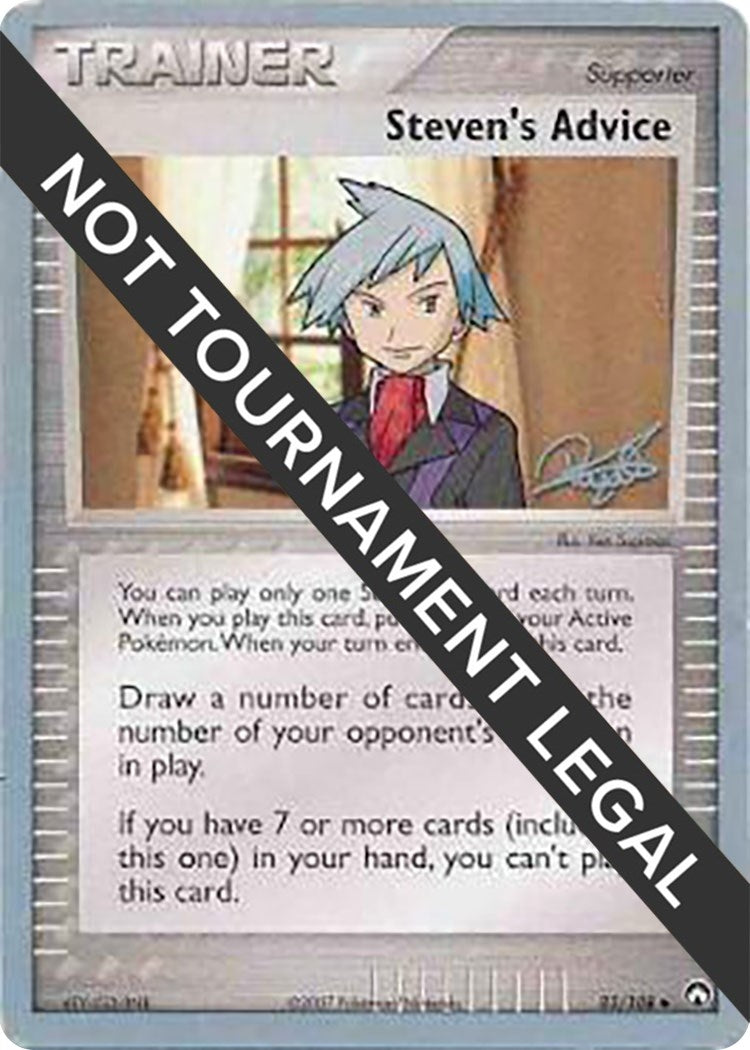 Image for Steven's Advice - 2008 (Paul Atanassov) (World Championship Decks) (83/108) - Pokemon
