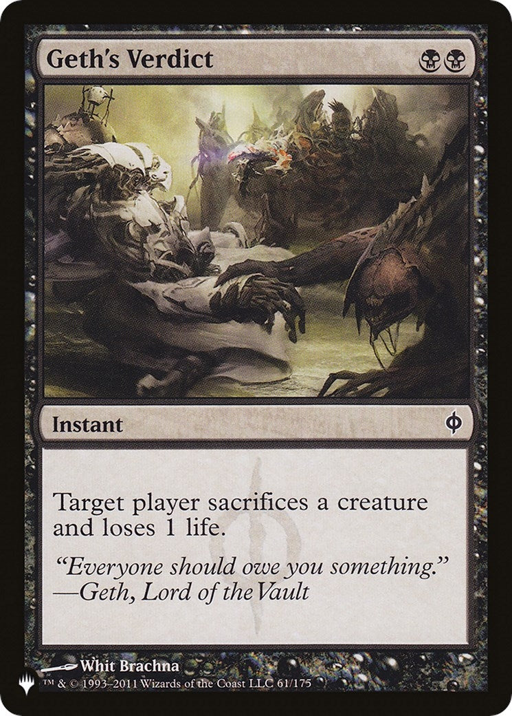 Image for Geth's Verdict (The List Reprints) (61/175) - Magic: The Gathering