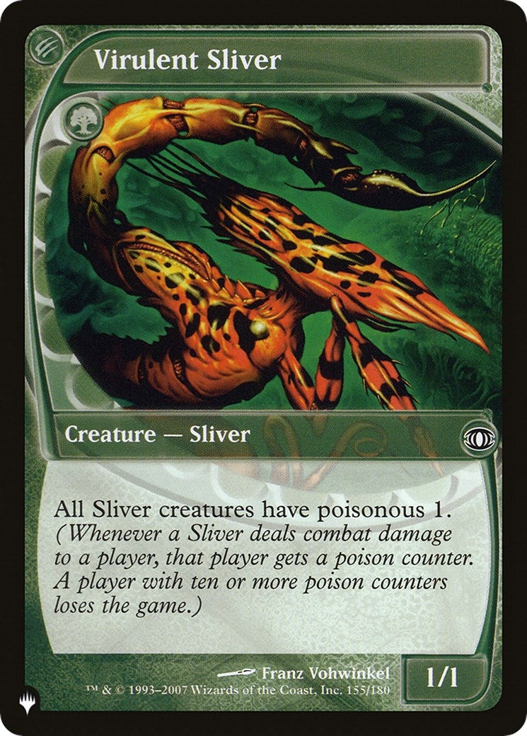 Image for Virulent Sliver (The List Reprints) (155/180) - Magic: The Gathering