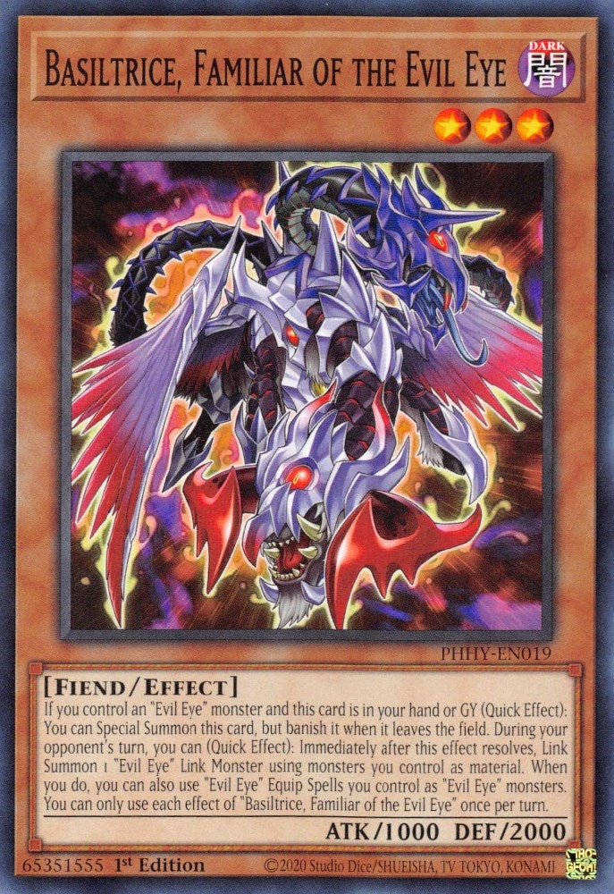 Image for Basiltrice, Familiar of the Evil Eye (Photon Hypernova) (PHHY-EN019) - YuGiOh