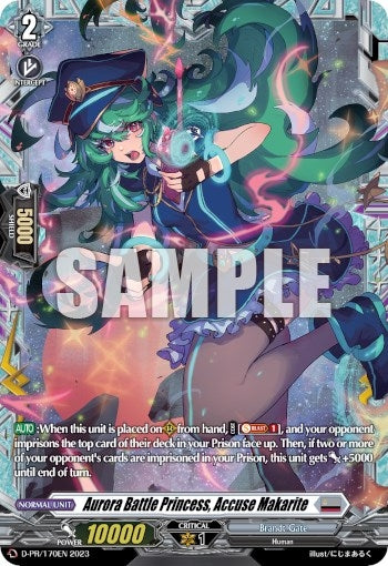 Image for Aurora Battle Princess, Accuse Makarite (Frame Rare) (D Promo Cards) (D-PR/170EN) - Cardfight Vanguard