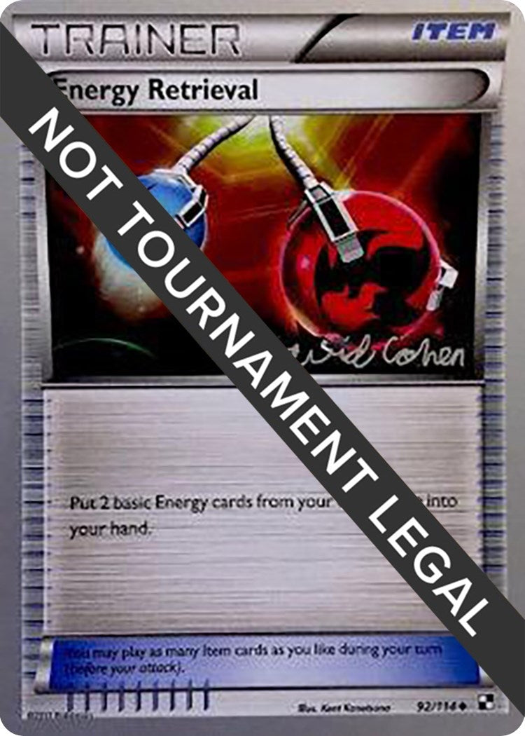 Image for Energy Retrieval - 2011 (David Cohen) (World Championship Decks) (92/114) - Pokemon