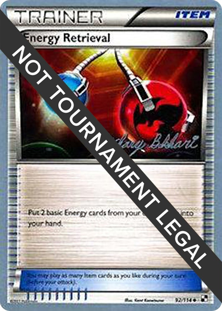 Image for Energy Retrieval - 2012 (Zachary Bokhari) (World Championship Decks) (92/114) - Pokemon
