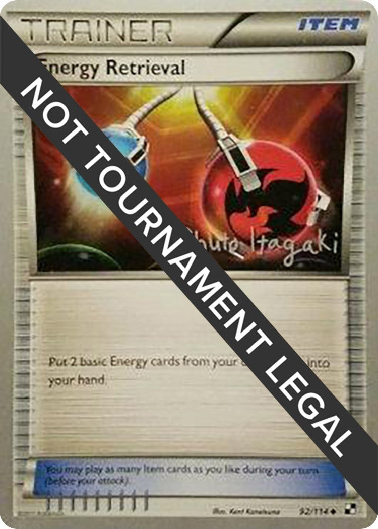Image for Energy Retrieval - 2012 (Shuto Itagaki) (World Championship Decks) (92/114) - Pokemon