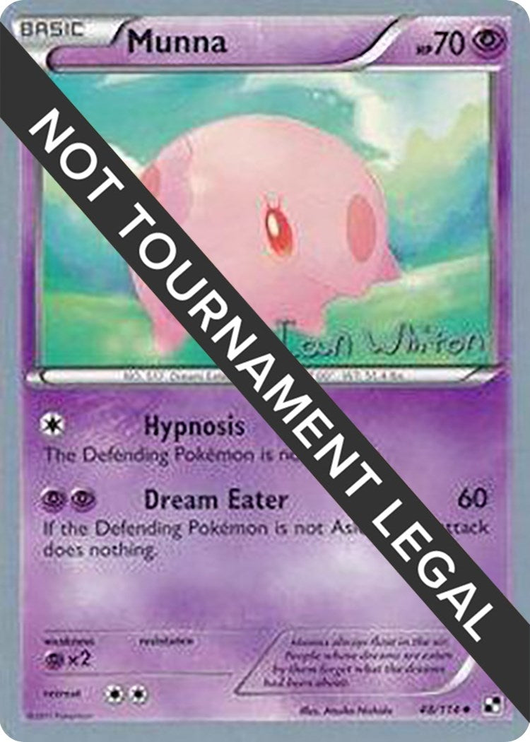 Image for Munna - 2013 (Ian Whiton) (World Championship Decks) (48/114) - Pokemon