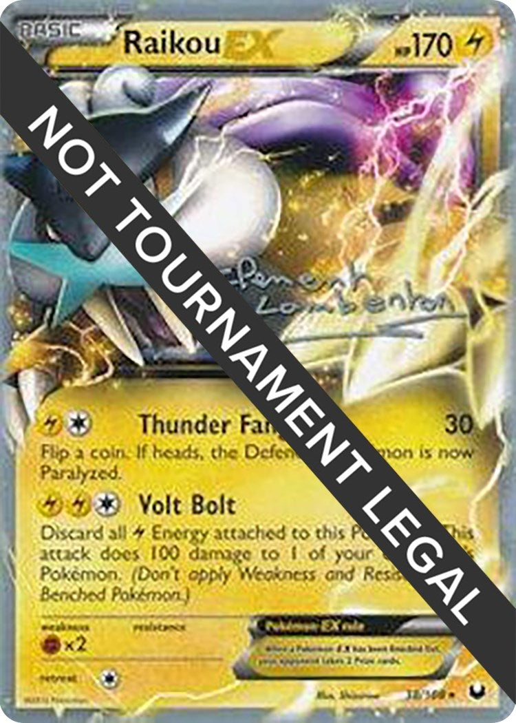 Image for Raikou EX - 2013 (Clement Lamberton) (World Championship Decks) (38/108) - Pokemon