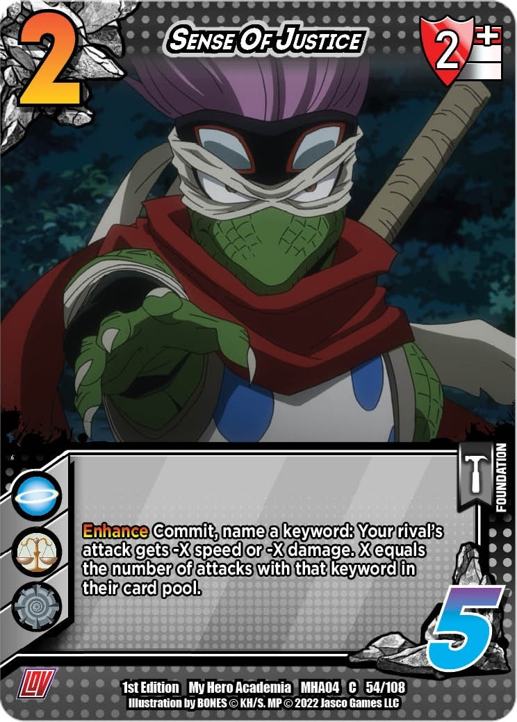 Image for Sense Of Justice (UniVersus: My Hero Academia: League of Villains) (054/108) - UniVersus