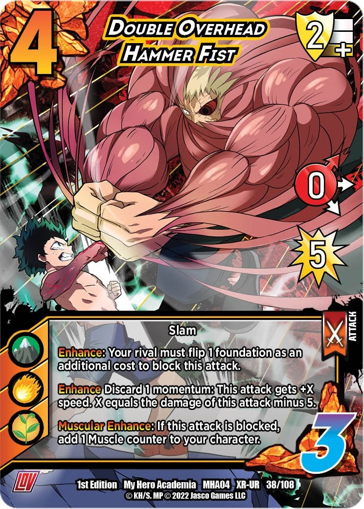Image for Double Overhead Hammer Fist (XR) (UniVersus: My Hero Academia: League of Villains) (038/108) - UniVersus