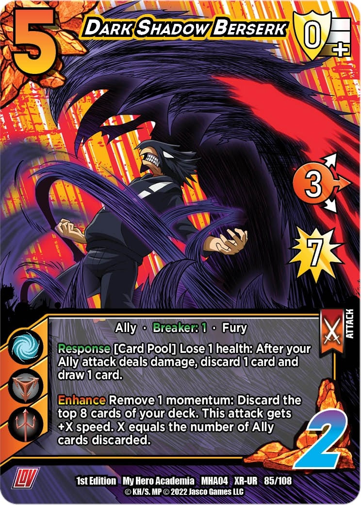 Image for Dark Shadow Berserk (XR) (UniVersus: My Hero Academia: League of Villains) (085/108) - UniVersus
