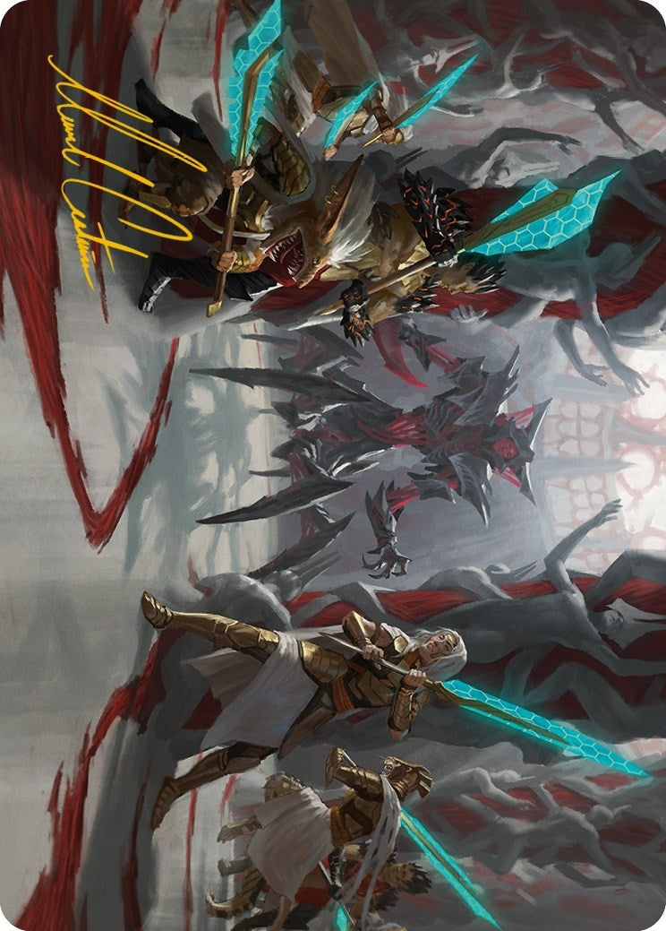 Image for Goldwardens' Gambit Art Card (Gold-Stamped Signature) (Art Series: Phyrexia: All Will Be One) (29) - Magic: The Gathering