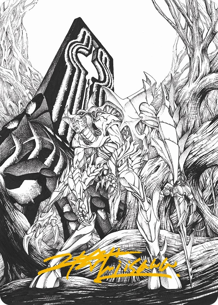 Image for Lukka, Bound to Ruin Art Card (Gold-Stamped Signature) (Art Series: Phyrexia: All Will Be One) (79) - Magic: The Gathering