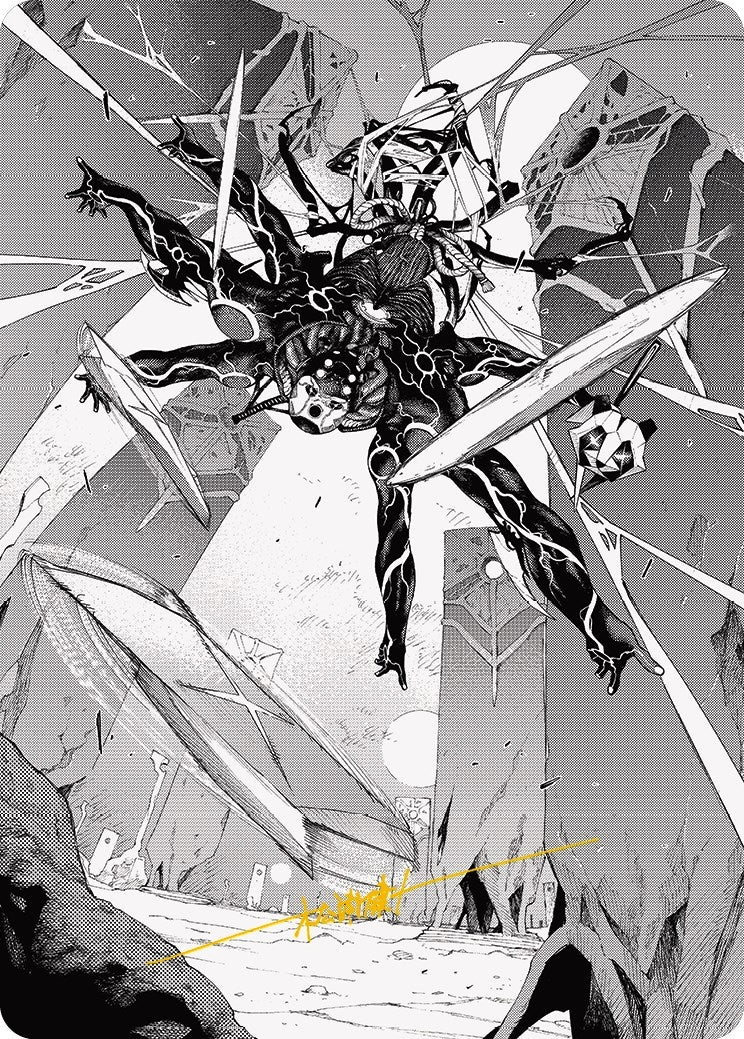 Image for Kaito, Dancing Shadow Art Card (78/81) (Gold-Stamped Signature) (Art Series: Phyrexia: All Will Be One) (78) - Magic: The Gathering