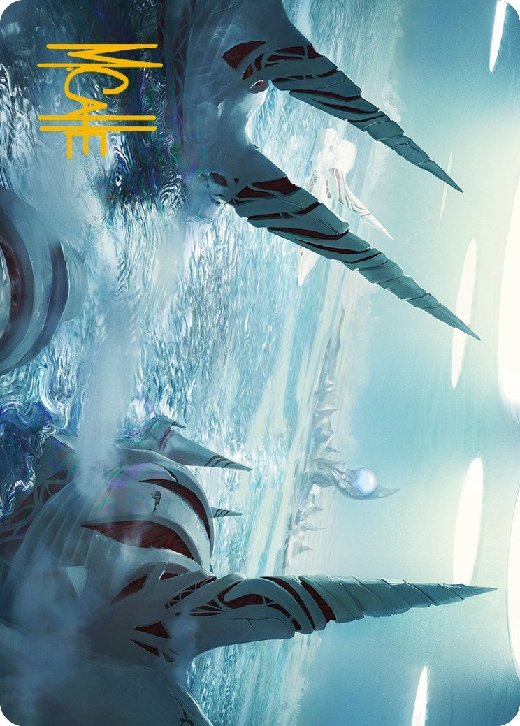 Image for Seachrome Coast Art Card (Gold-Stamped Signature) (Art Series: Phyrexia: All Will Be One) (61) - Magic: The Gathering