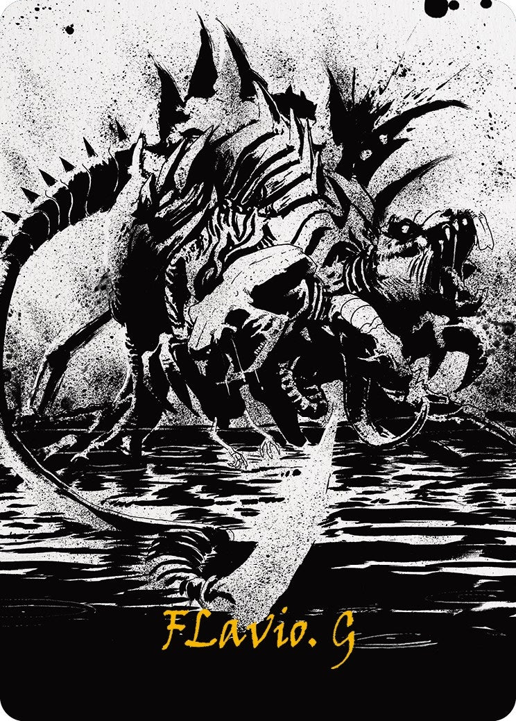 Image for Karumonix, the Rat King Art Card (Gold-Stamped Signature) (Art Series: Phyrexia: All Will Be One) (70) - Magic: The Gathering