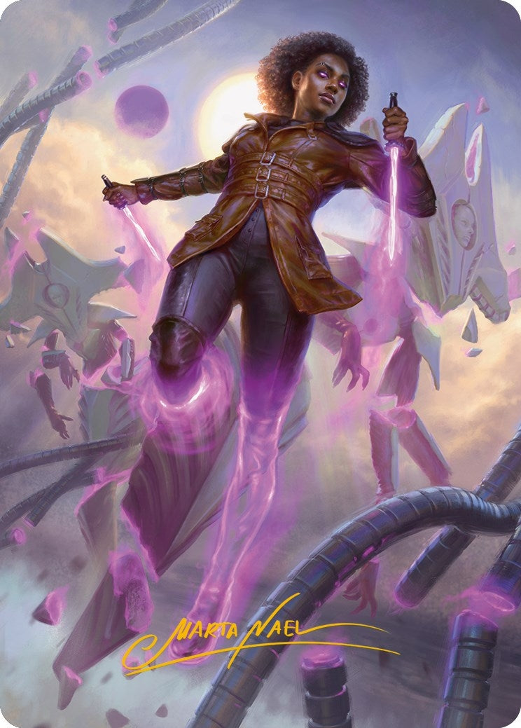 Image for Kaya, Intangible Slayer Art Card (Gold-Stamped Signature) (Art Series: Phyrexia: All Will Be One) (49) - Magic: The Gathering