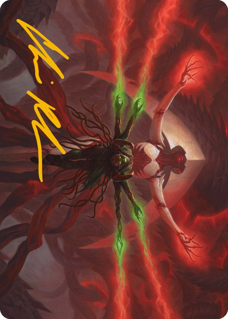 Image for All Will Be One Art Card (Gold-Stamped Signature) (Art Series: Phyrexia: All Will Be One) (25) - Magic: The Gathering