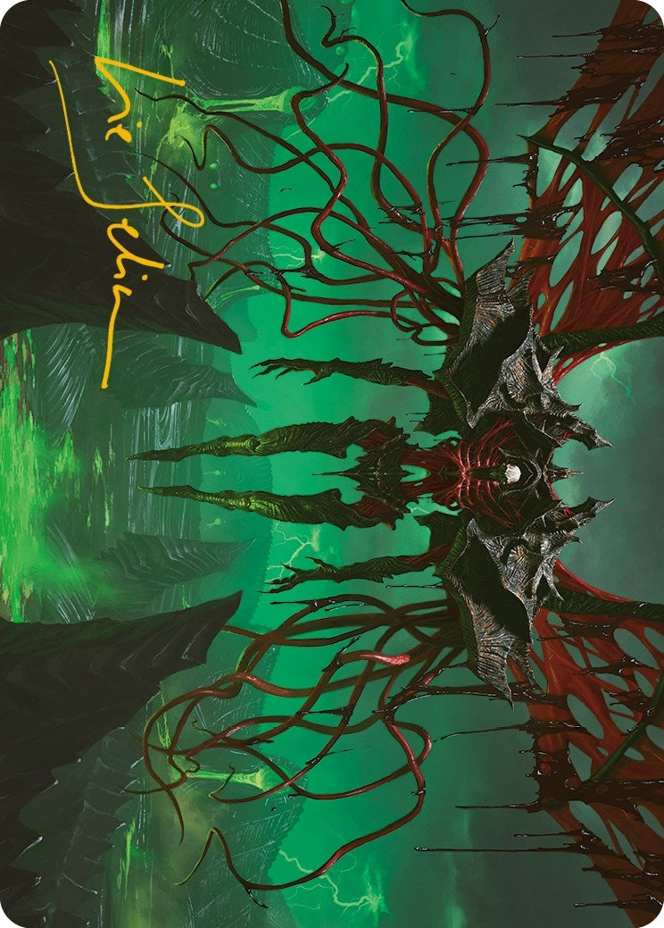 Image for Archfiend of the Dross Art Card (Gold-Stamped Signature) (Art Series: Phyrexia: All Will Be One) (18) - Magic: The Gathering
