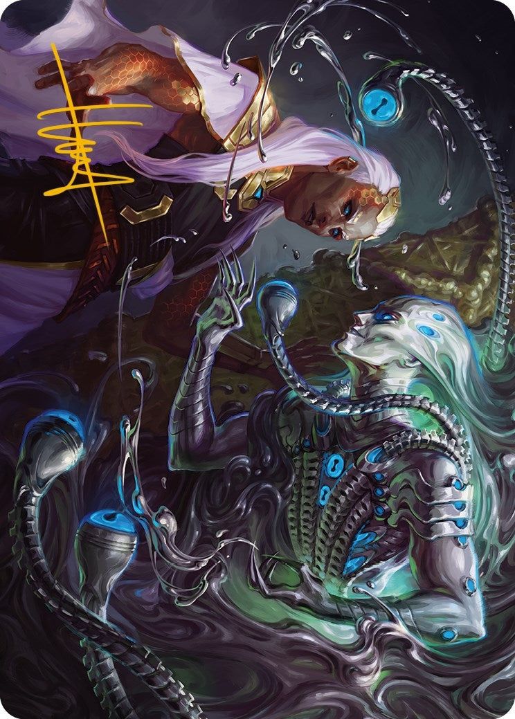 Image for Mirage Mockery Art Card (Gold-Stamped Signature) (Art Series: Phyrexia: All Will Be One) (17) - Magic: The Gathering