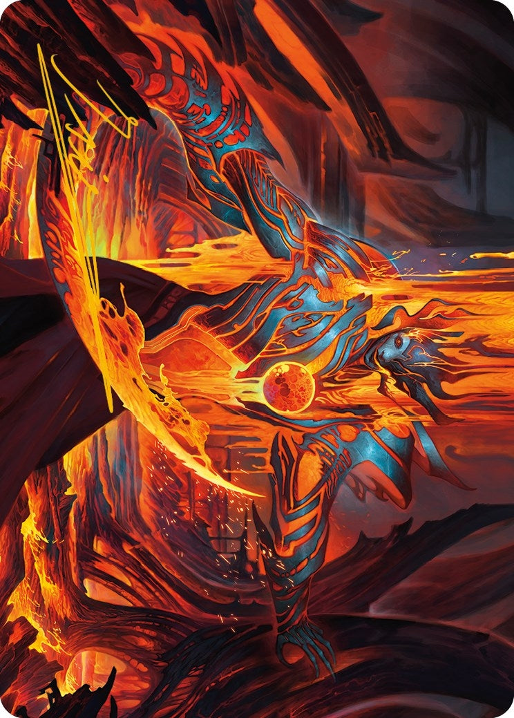 Image for Free From Flesh Art Card (Gold-Stamped Signature) (Art Series: Phyrexia: All Will Be One) (27) - Magic: The Gathering