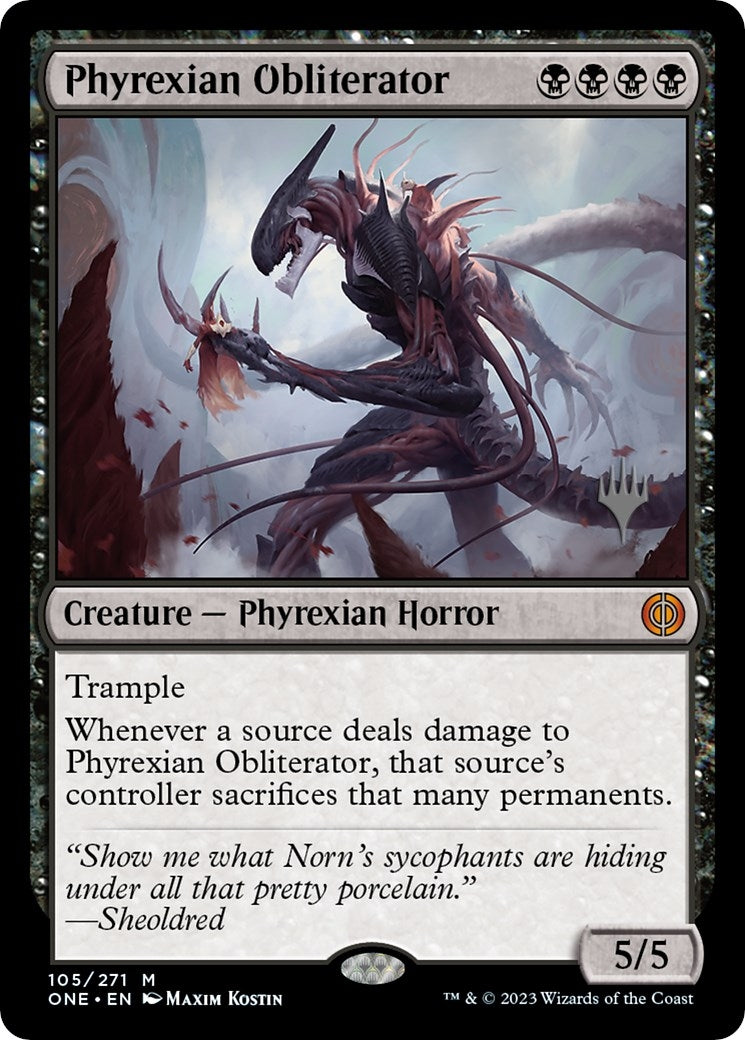 Image for Phyrexian Obliterator (Promo Pack: Phyrexia: All Will Be One) (105) - Magic: The Gathering