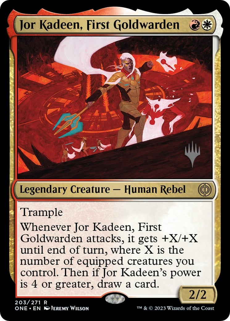 Image for Jor Kadeen, First Goldwarden (Promo Pack: Phyrexia: All Will Be One) (203) - Magic: The Gathering
