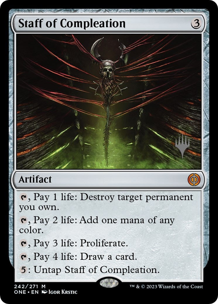 Image for Staff of Compleation (Promo Pack: Phyrexia: All Will Be One) (242) - Magic: The Gathering