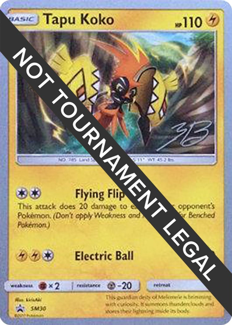 Image for Tapu Koko - 2017 (Zachary Bokhari) (World Championship Decks) (SM30) - Pokemon