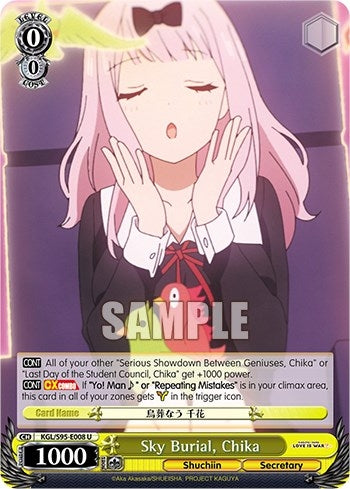 Image for Sky Burial, Chika (Kaguya-Sama: Love is War?) (KGL/S95-E008 U) - Weiss Schwarz