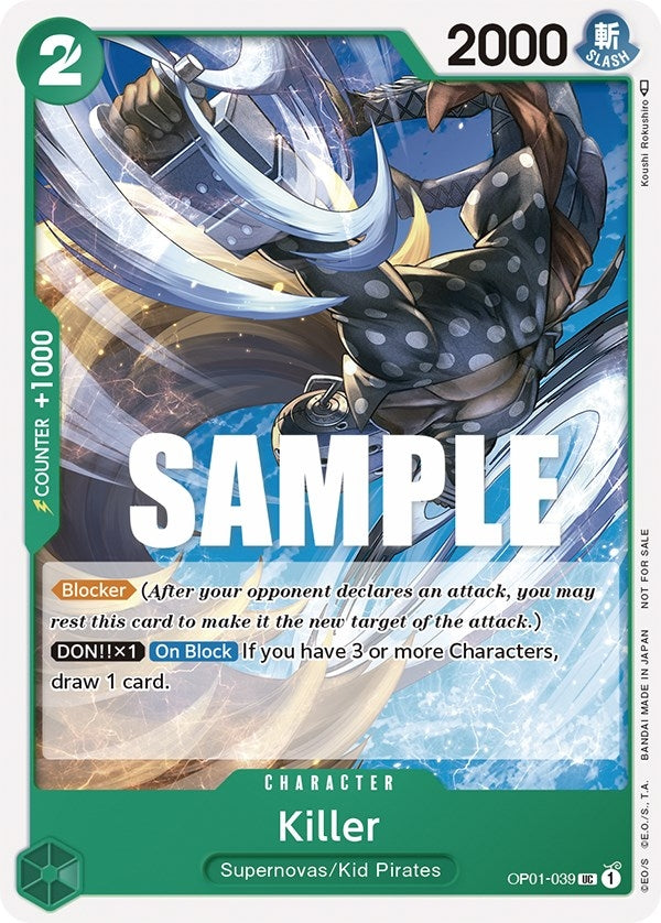 Image for Killer (Promotion Pack 2023) (One Piece Promotion Cards) (OP01-039) - One Piece Card Game
