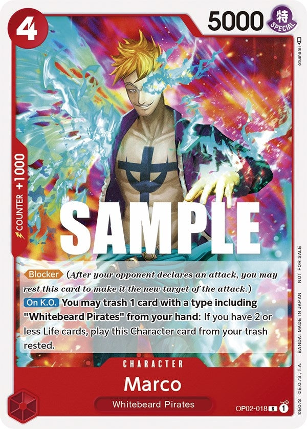 Image for Marco (Promotion Pack 2023) (One Piece Promotion Cards) (OP02-018) - One Piece Card Game