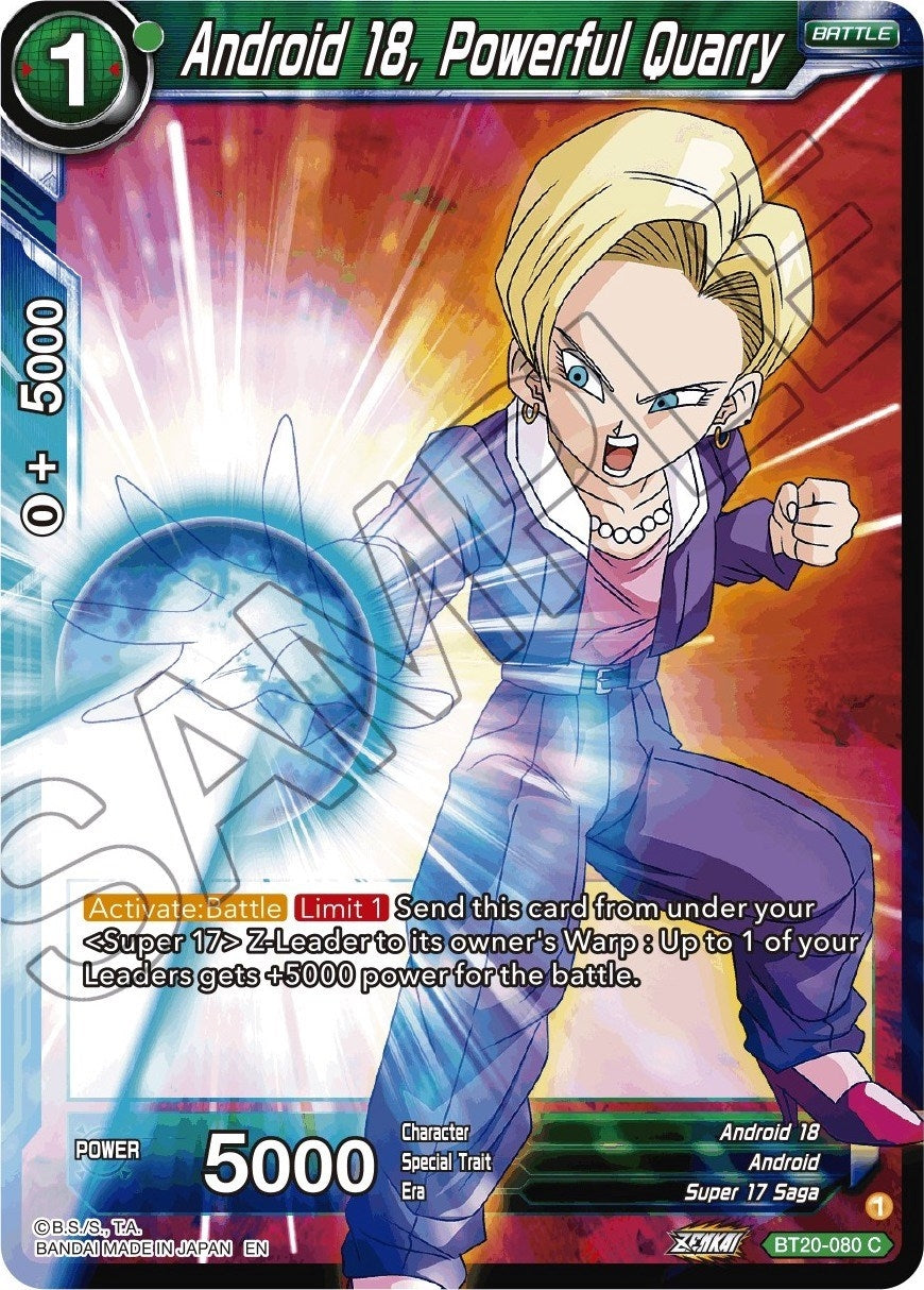 Image for Android 18, Powerful Quarry (Power Absorbed) (BT20-080) - Dragon Ball Super: Masters