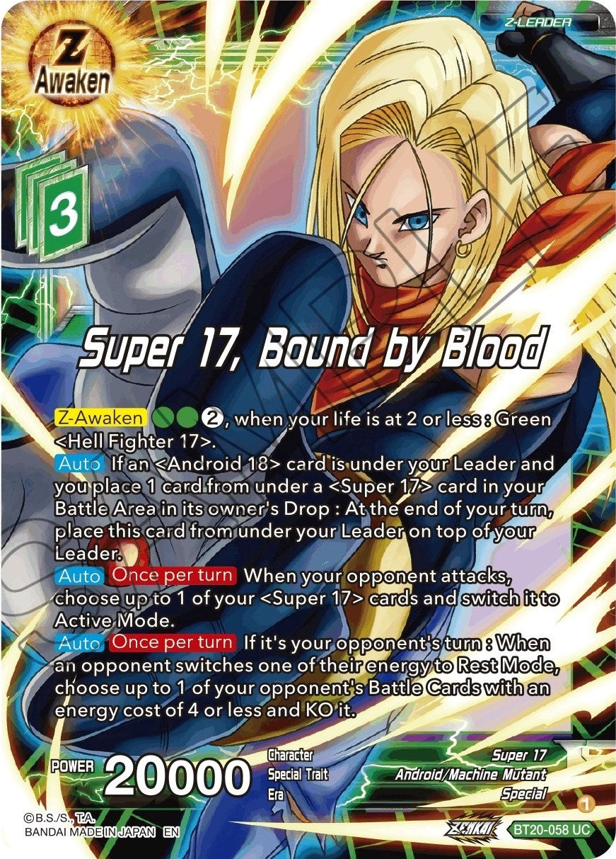 Image for Super 17, Bound by Blood (Power Absorbed) (BT20-058) - Dragon Ball Super: Masters