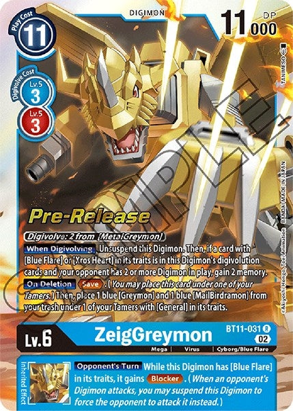 Image for ZeigGreymon (BT11-031 R) (BT11_PR) - Digimon Card Game