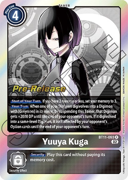 Image for Yuuya Kuga (BT11-093 R) (BT11_PR) - Digimon Card Game