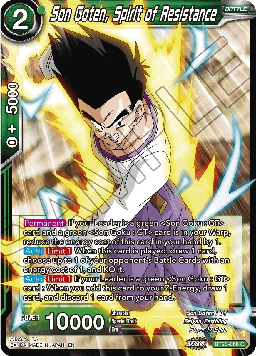 Image for Son Goten, Spirit of Resistance (Power Absorbed) (BT20-066) - Dragon Ball Super: Masters
