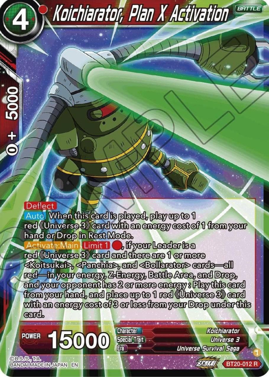 Image for Koichiarator, Plan X Activation (Power Absorbed) (BT20-012) - Dragon Ball Super: Masters