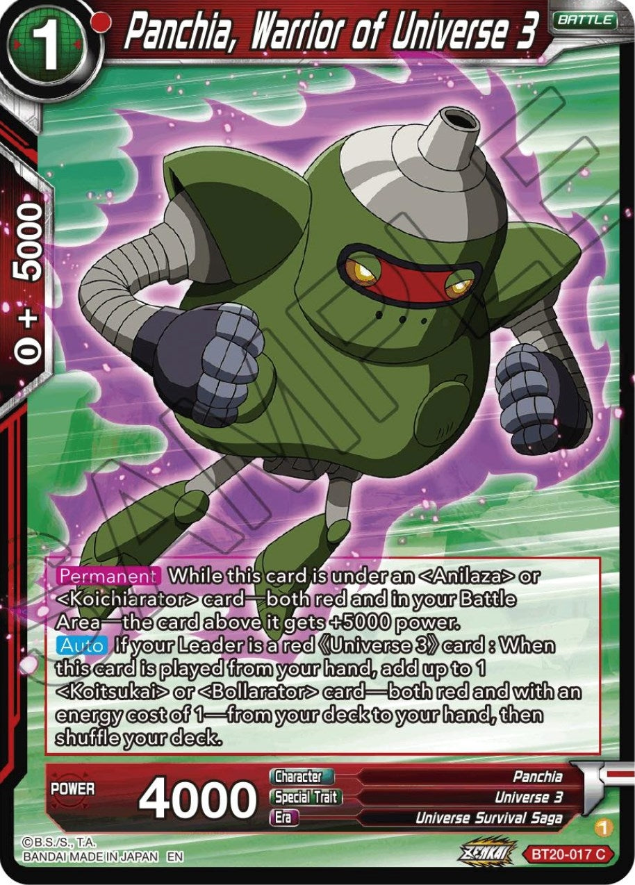Image for Panchia, Warrior of Universe 3 (Power Absorbed) (BT20-017) - Dragon Ball Super: Masters