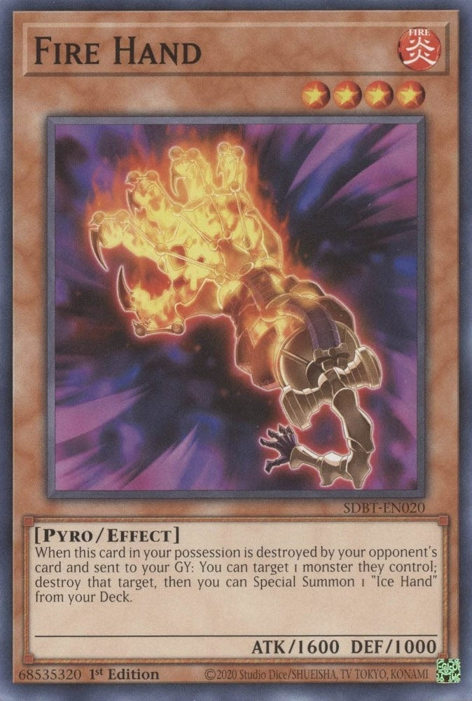 Image for Fire Hand (Structure Deck: Beware of Traptrix) (SDBT-EN020) - YuGiOh