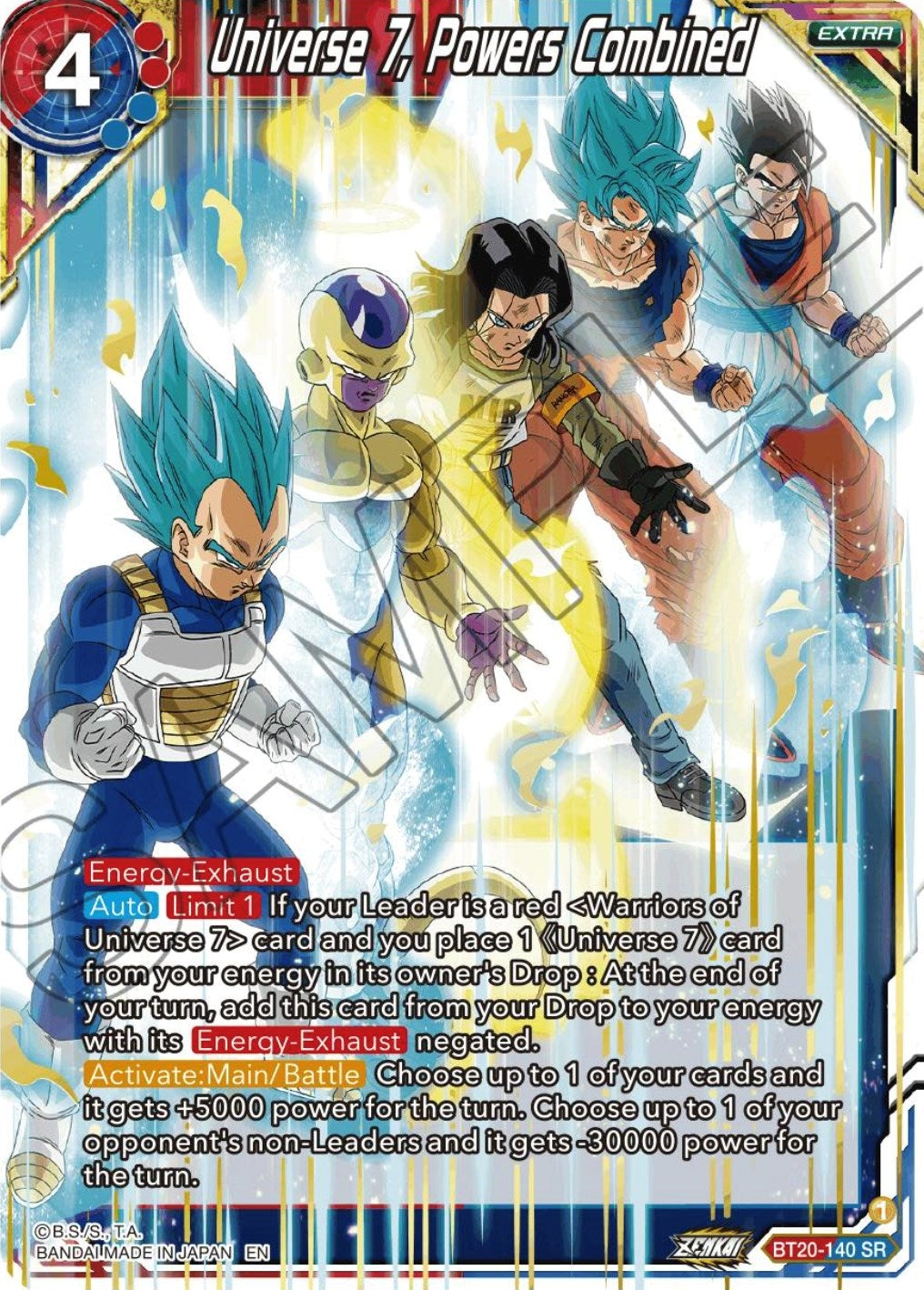 Image for Universe 7, Powers Combined (Power Absorbed) (BT20-140) - Dragon Ball Super: Masters