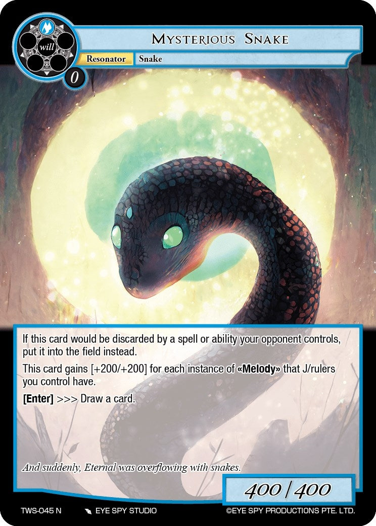 Image for Mysterious Snake (The War of the Suns) (TWS-045 N) - Force of Will