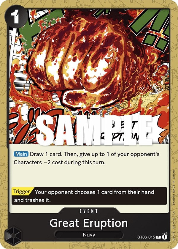 Image for Great Eruption (Starter Deck 6: Absolute Justice) (ST06-015) - One Piece Card Game