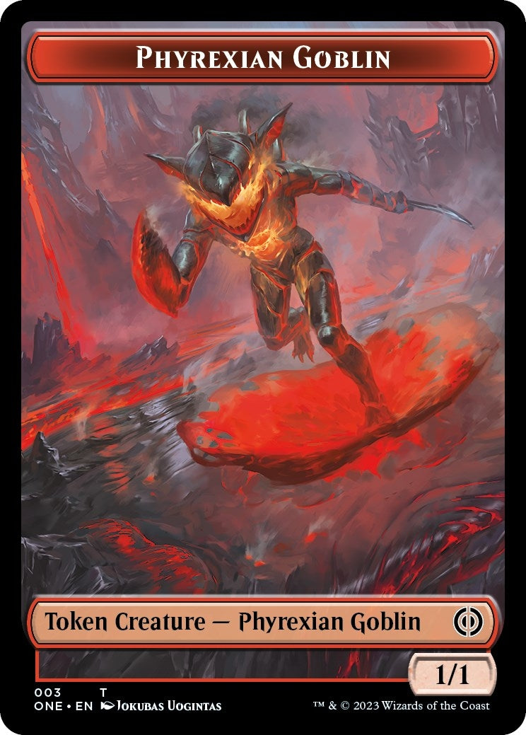 Image for Phyrexian Goblin // Samurai Double-Sided Token (Phyrexia: All Will Be One) (3/2) - Magic: The Gathering