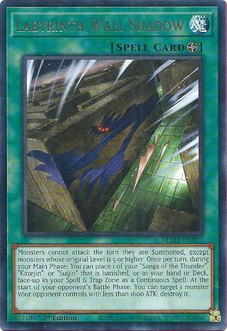 Image for Labyrinth Wall Shadow (Maze of Memories) (MAZE-EN007) - YuGiOh
